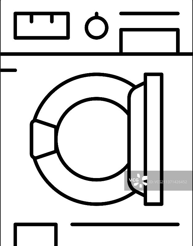 洗衣机线条图标图片素材