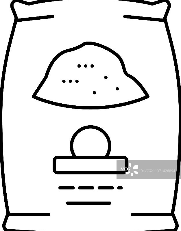 水泥袋线条图标图片素材