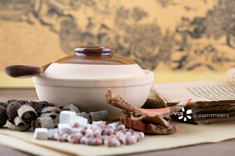 中国医术用中草药治病图片素材