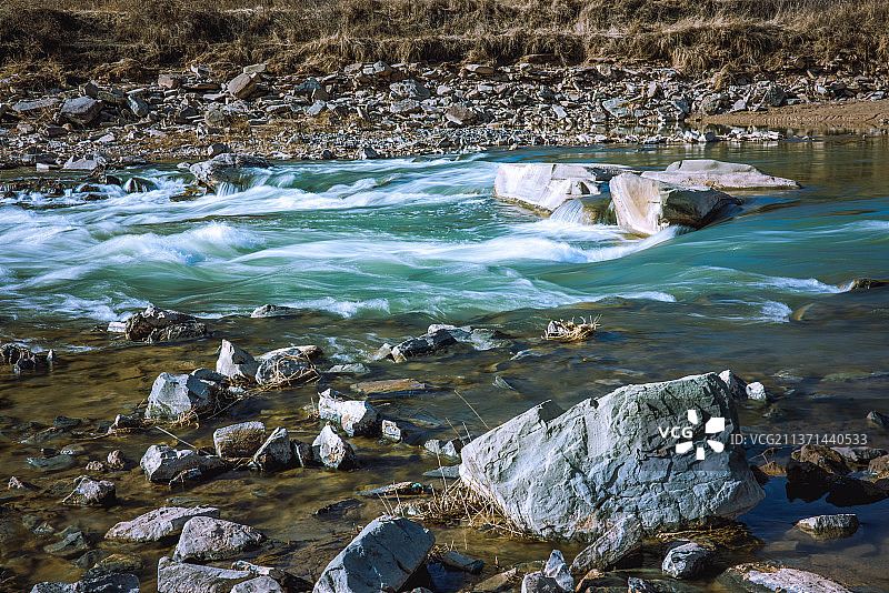 慢门流水图片素材