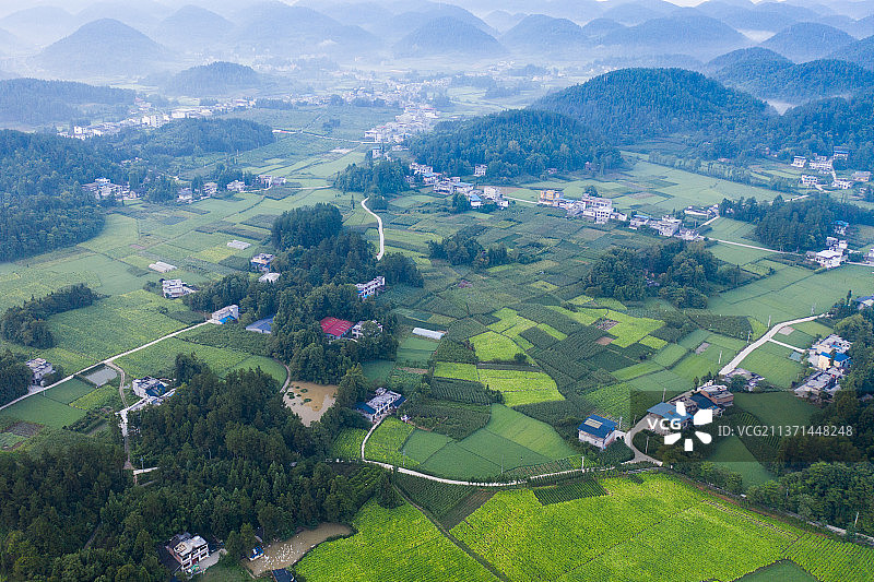 夏天，湖北利川南坪田园风光图片素材