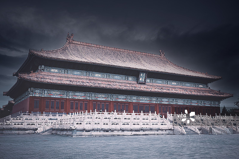暗黑风北京太庙劳动人民文化宫图片素材