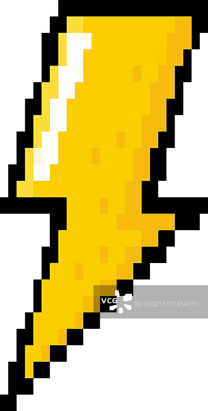 雷电像素图标图片素材