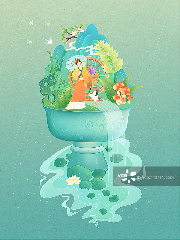 二十四节气谷雨图片素材