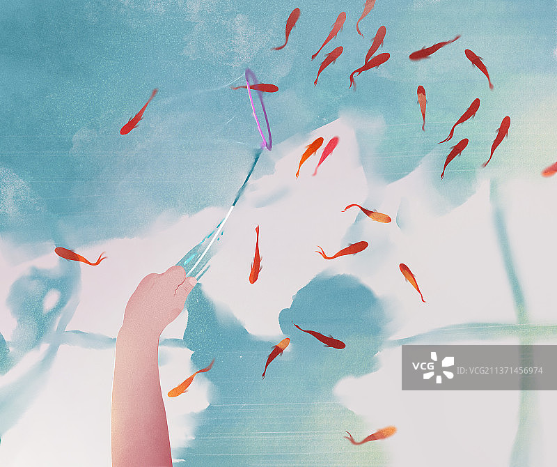 夏日童年插图图片素材