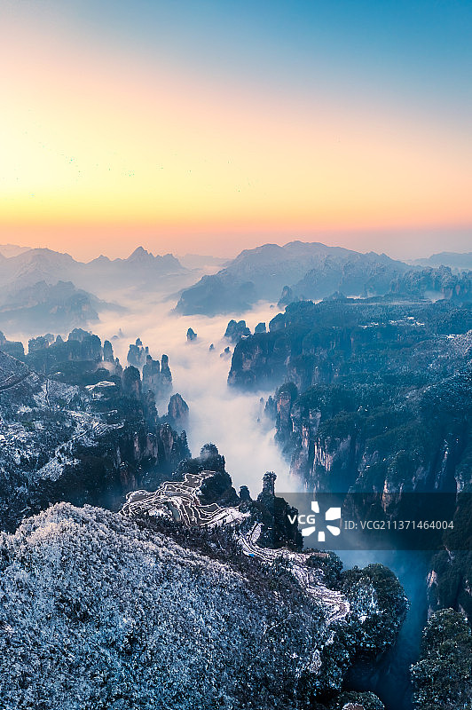 武陵源空中田园图片素材