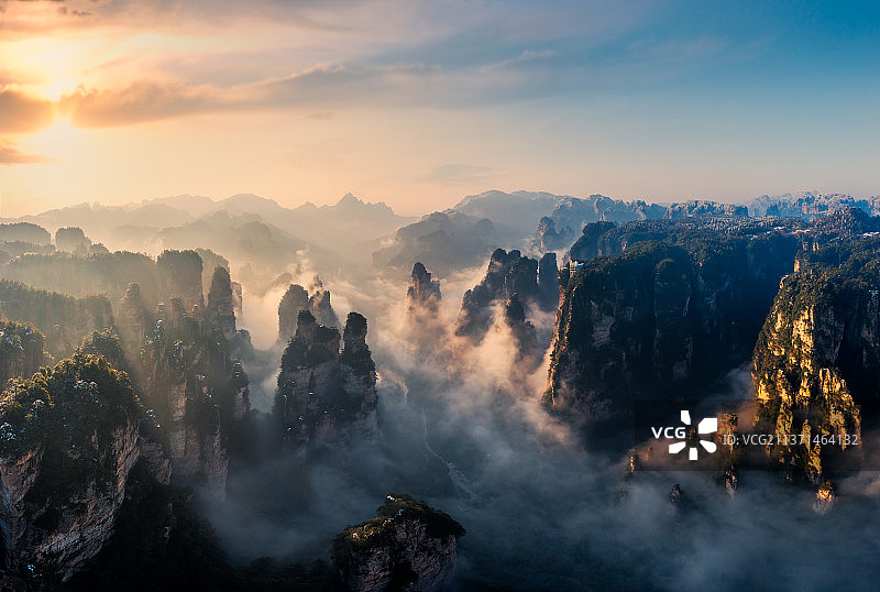 武陵源之晨2图片素材