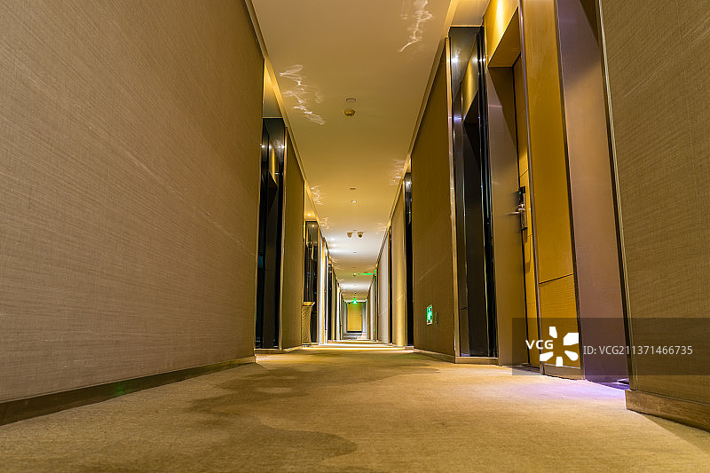中国酒店拍摄主题，宾馆里的走廊，室内无人图像摄影图片素材