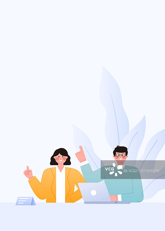 办公室职员合作图片素材