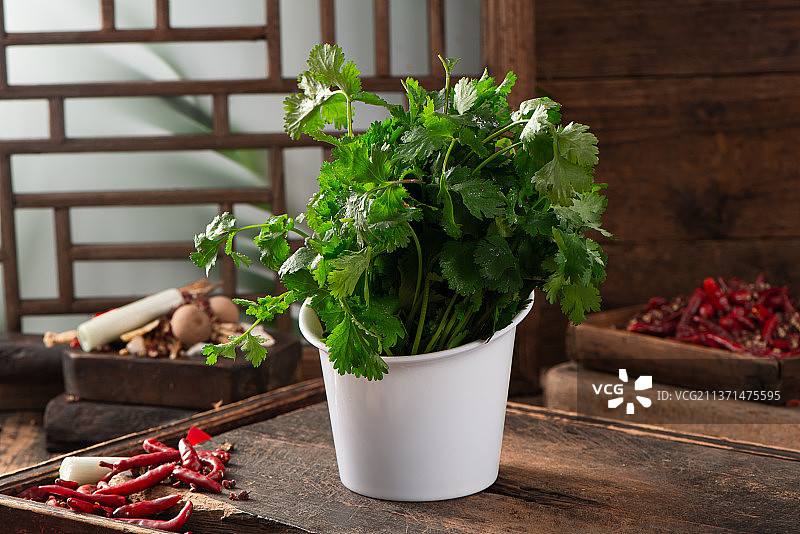 火锅食材香菜图片素材