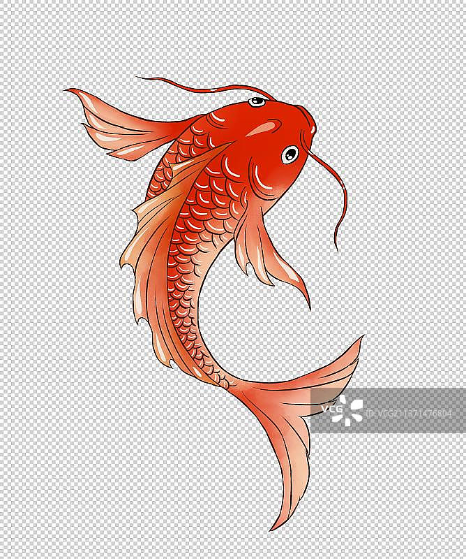 鲤鱼国潮插画素材图片素材