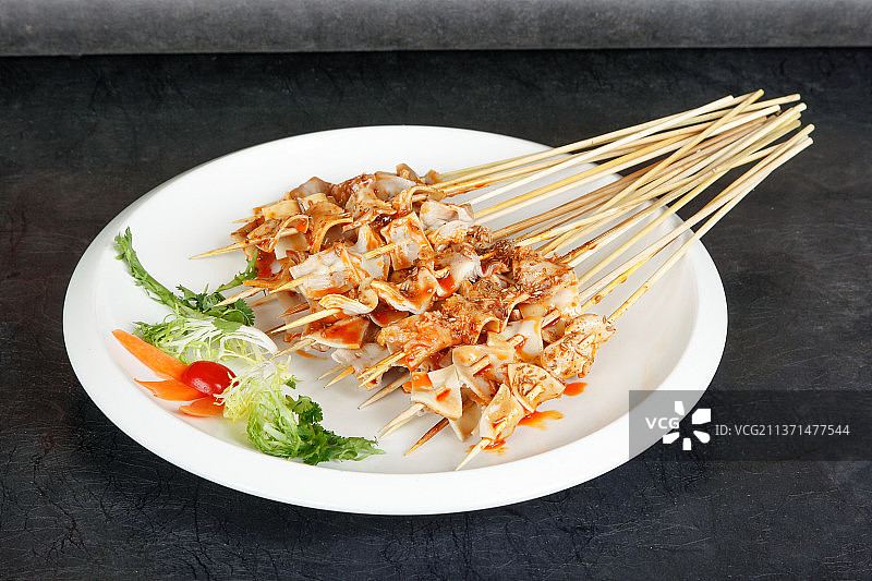 中餐美食-烤心管图片素材