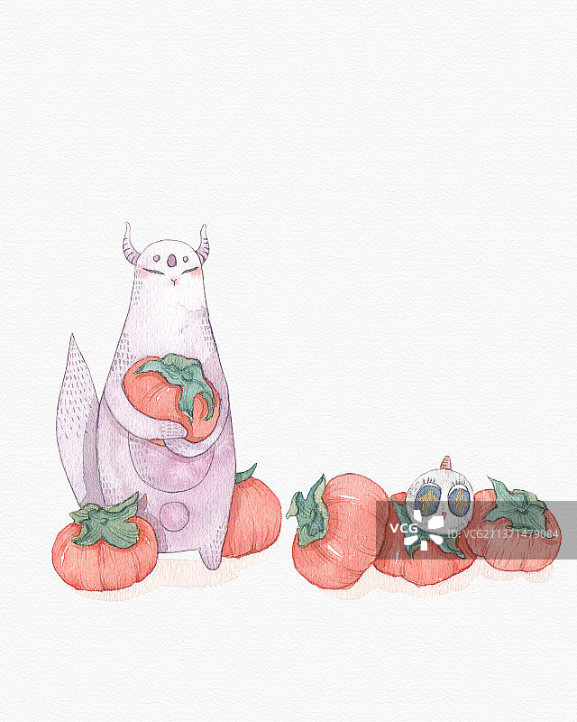 水彩卡通西红柿水果季节插画图片素材