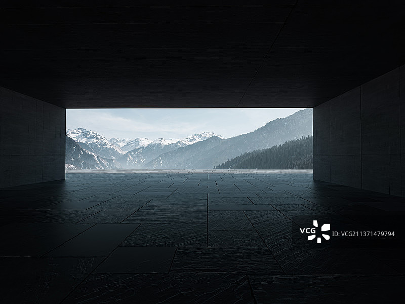 剧院建筑停车场图片素材