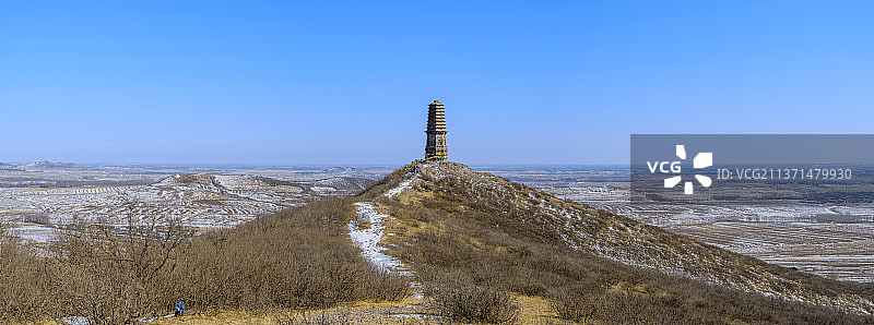 辽宁省阜新市阜新县十家子契丹闾州千年古塔图片素材