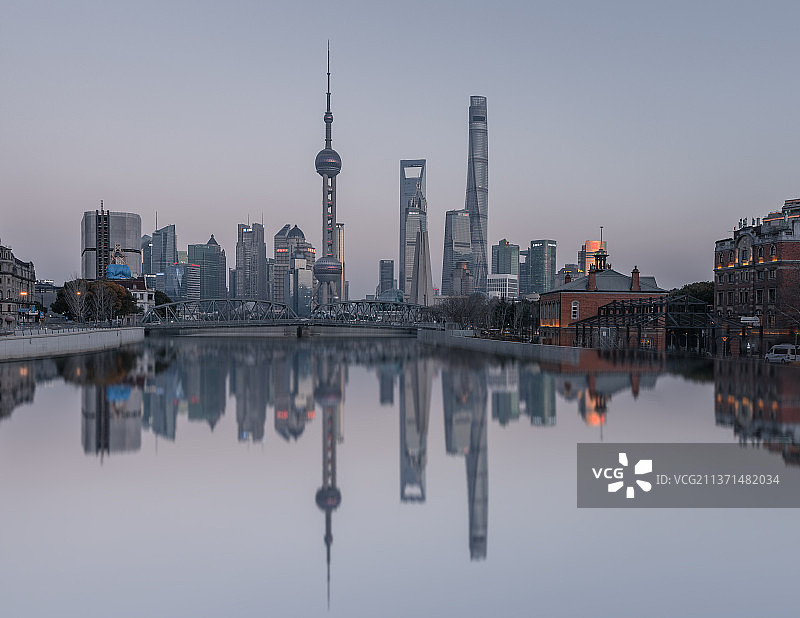 浦西对岸图片素材