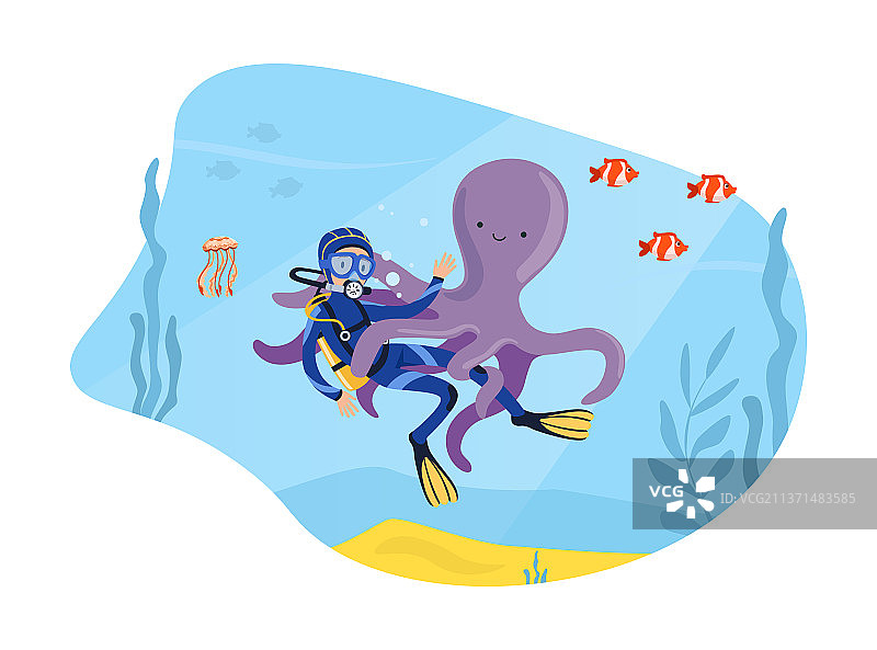 穿潜水服泳镜的男性人物游泳图片素材