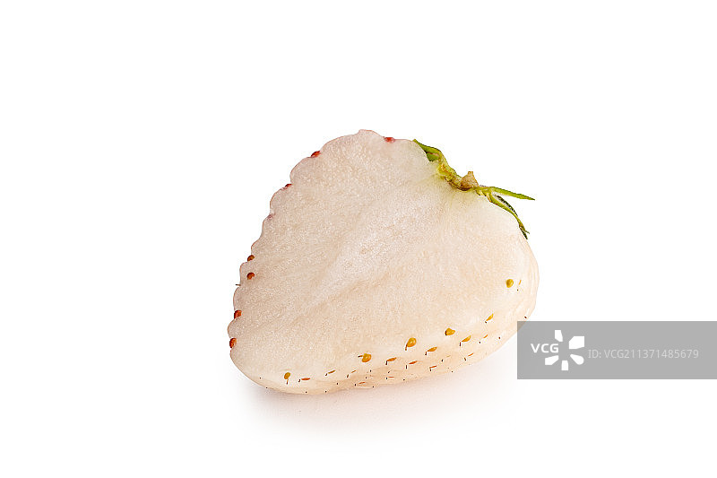 纯白背景上的白雪公主草莓图片素材