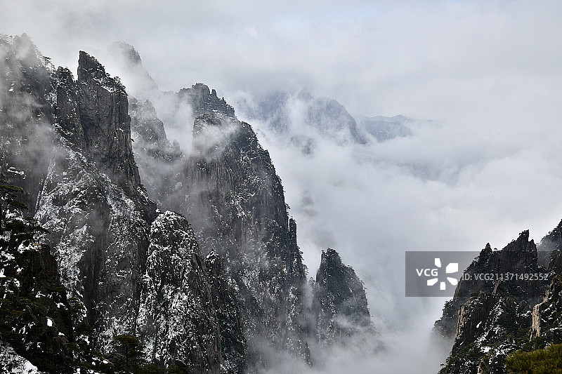 云雾排云亭图片素材