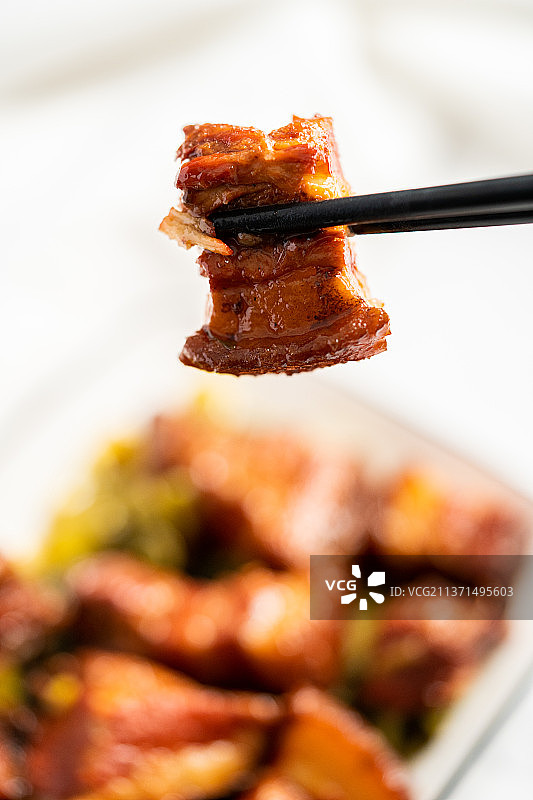 知名大众菜肴酸菜红烧肉图片素材