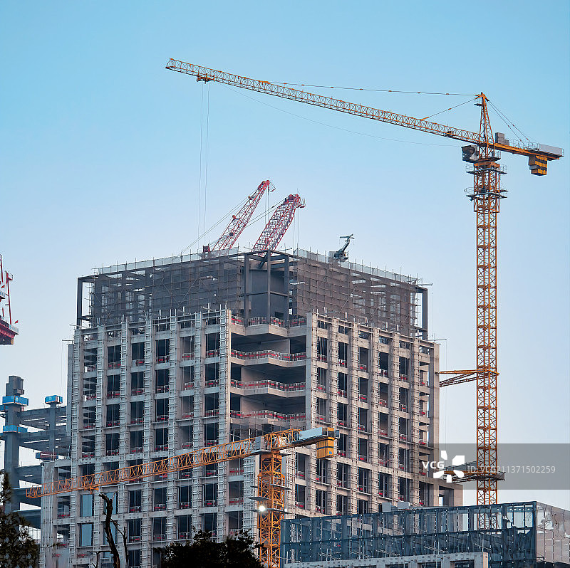 高层建筑施工图片素材