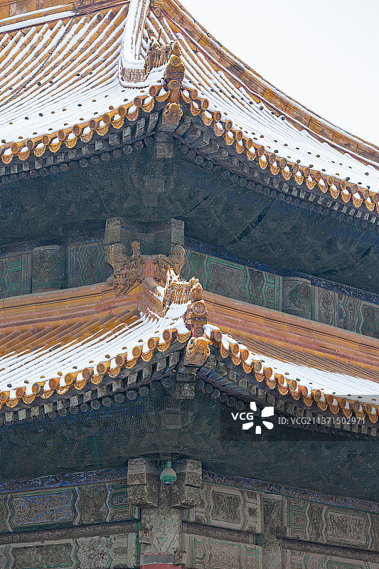 雪中故宫保和殿图片素材