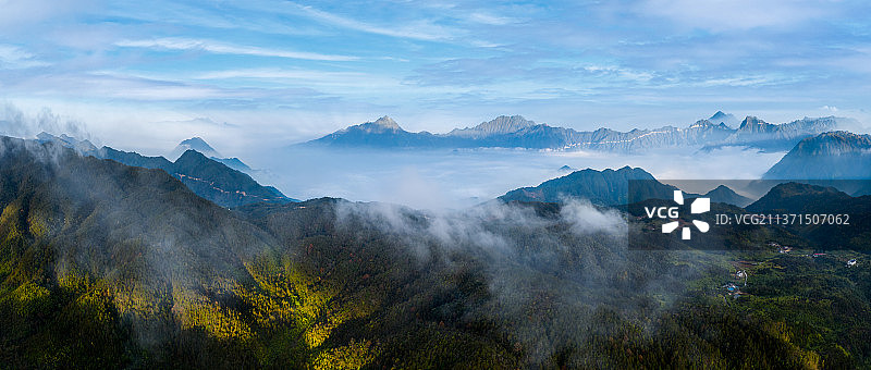 株洲炎陵梨树洲云海图片素材