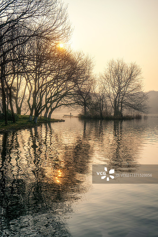 杭州西湖清晨图片素材