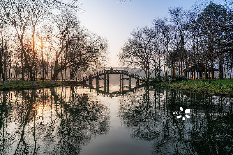 杭州西湖清晨图片素材