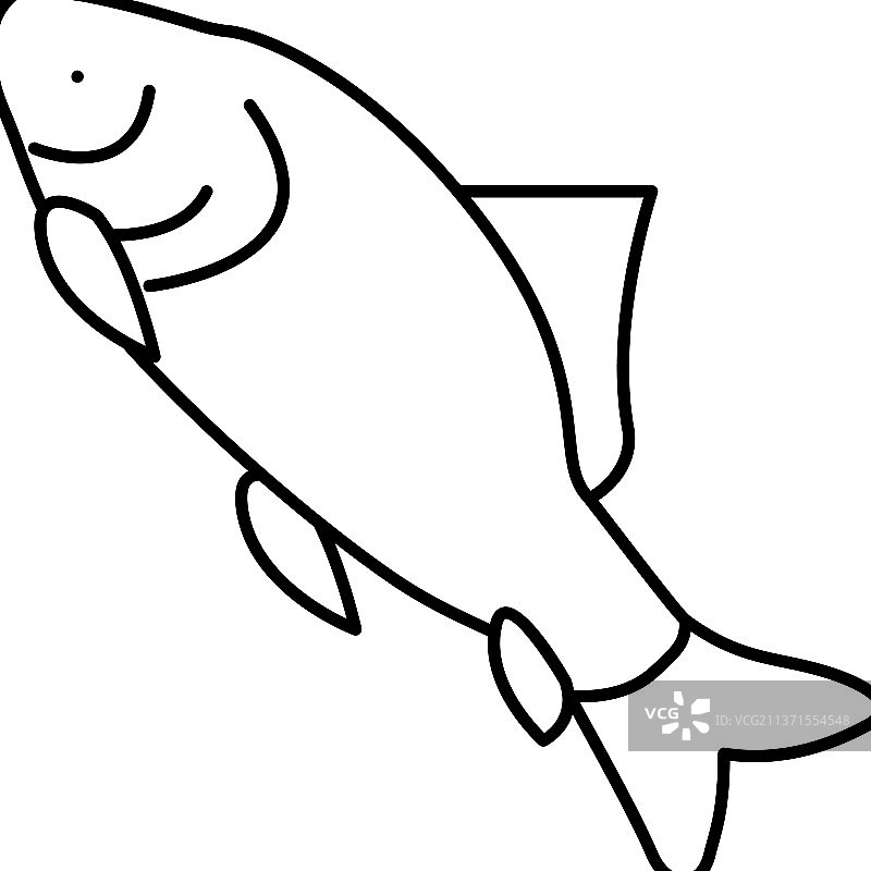 鲃鱼线条图标图片素材