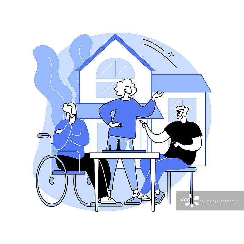 老年人社区抽象概念图片素材