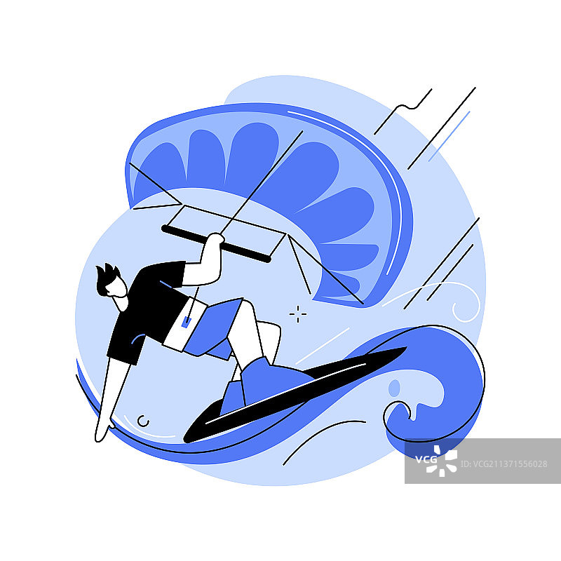 风筝冲浪抽象概念图片素材