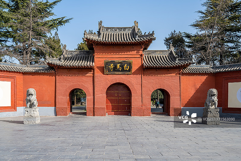 中国河南洛阳白马寺古建筑寺庙图片素材