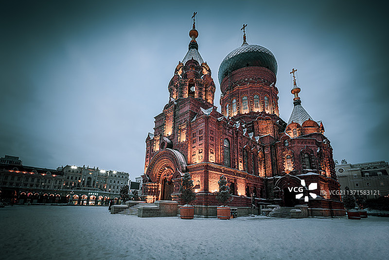 哈尔滨索菲亚教堂图片素材