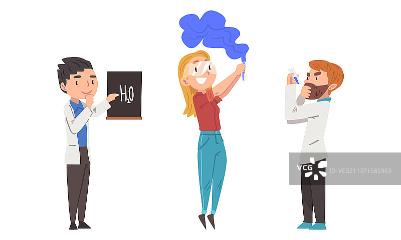 化学家在实验室进行实验图片素材