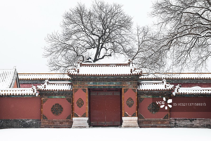 故宫雪景图片素材