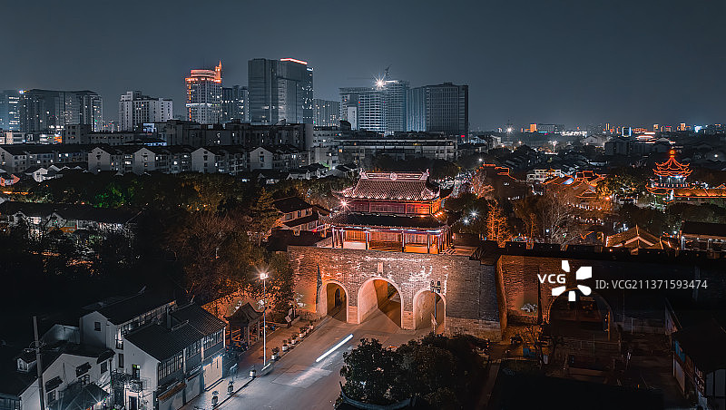 阊门夜色图片素材