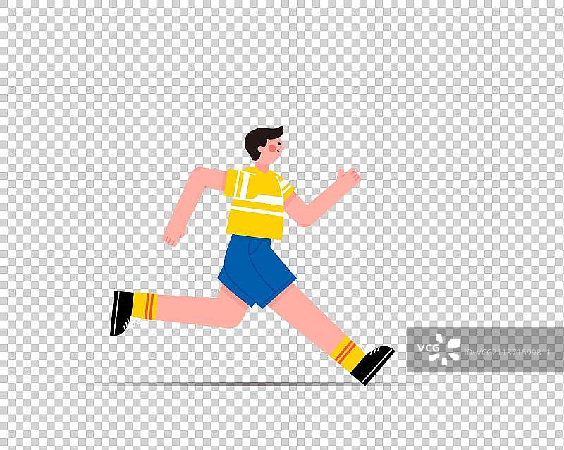 一个人跑步锻炼图片素材