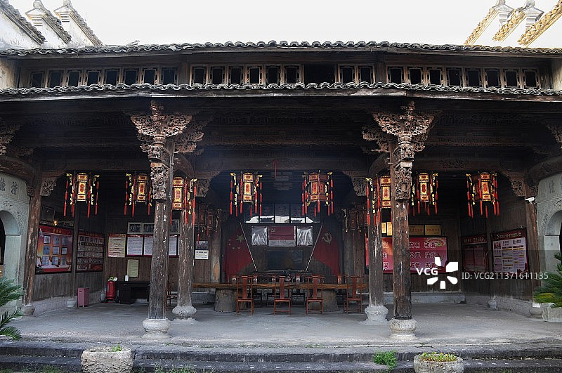 浙江金华东阳史家庄花厅图片素材