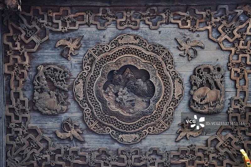 浙江金华东阳史家庄花厅图片素材