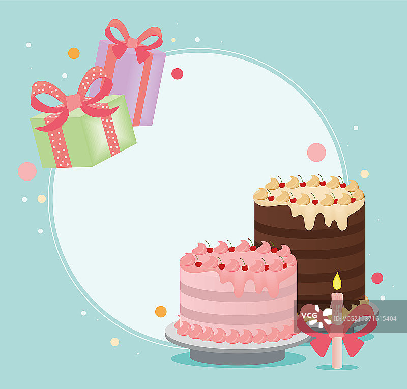 生日甜美蛋糕图片素材