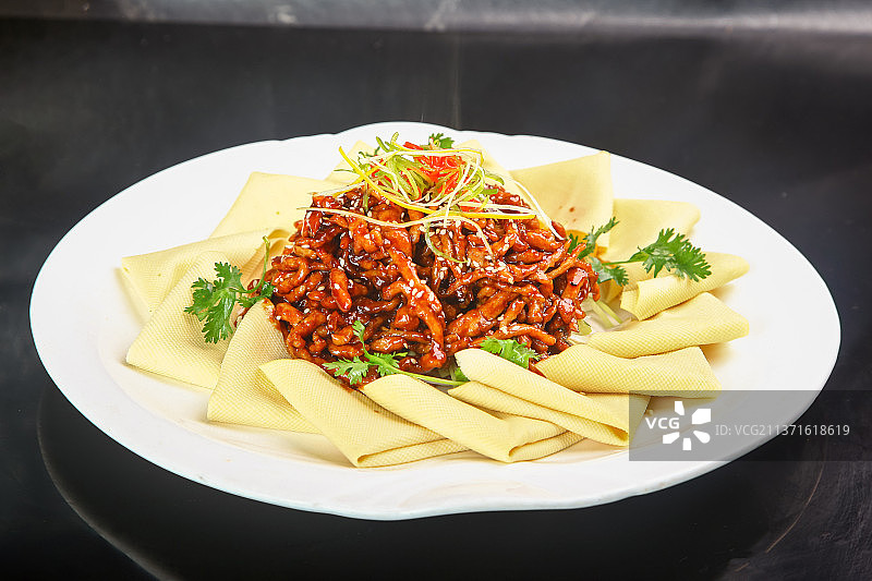 中餐美食-京酱肉丝图片素材