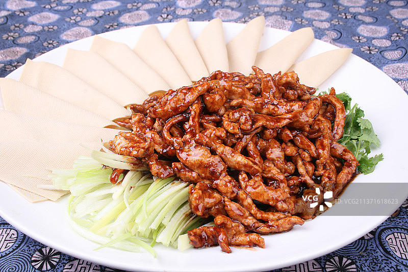 中餐美食-京酱肉丝图片素材