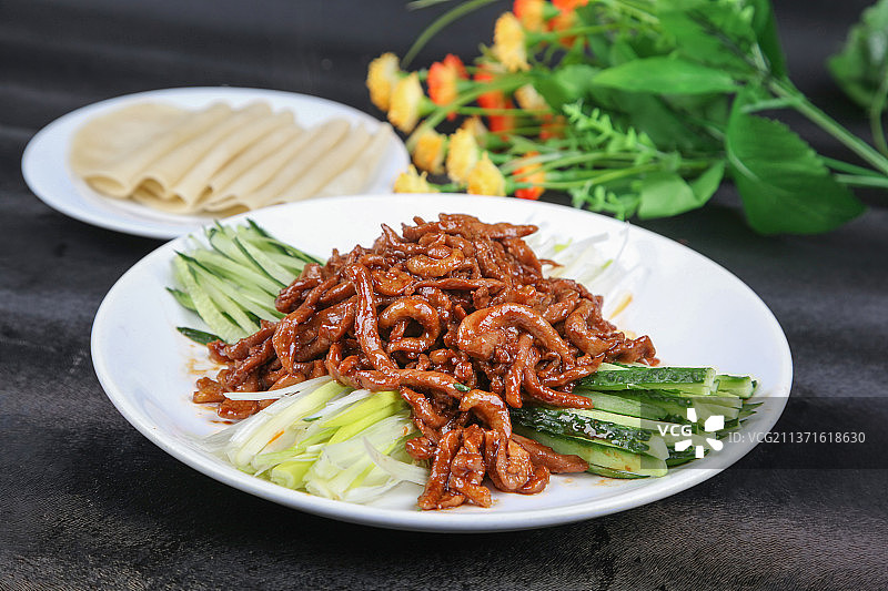 中餐美食-京酱肉丝图片素材
