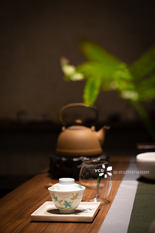 禅意茶室图片素材