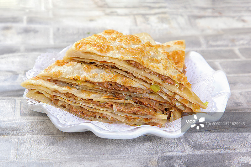 中餐美食-千层肉饼图片素材