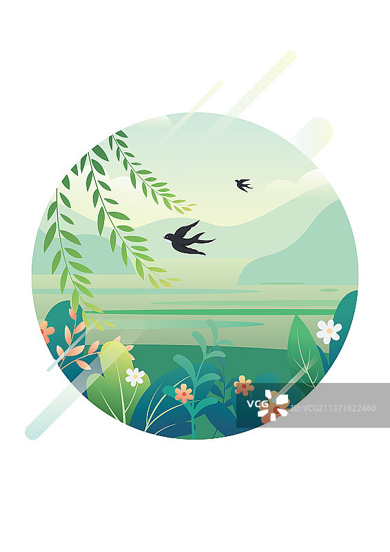 春天踏青户外背景海报图片素材