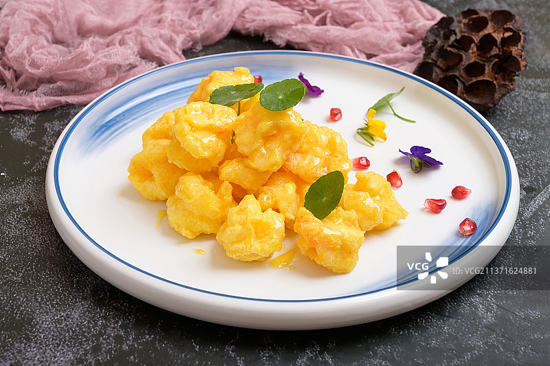 中餐美食-芥辣虾球图片素材