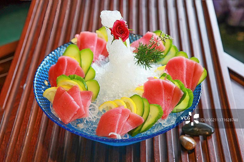 中餐美食-金枪鱼刺身图片素材