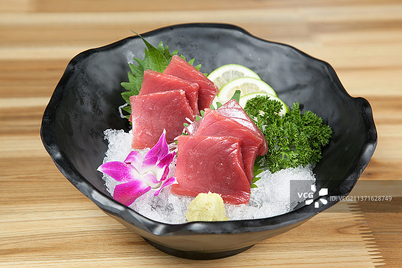 中餐美食-金枪鱼刺身图片素材